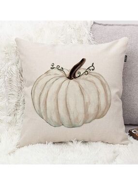 🎃🍁Neutral Pumpkin Accent Pillow Cover Home Holiday